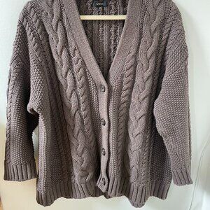 Quince Cable Cotton Cardigan